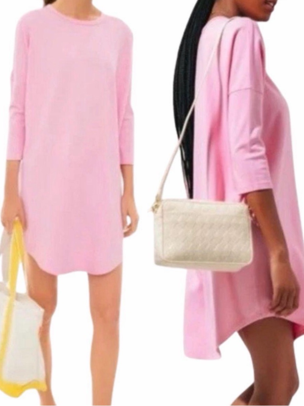 Pomander Place Pink Midi T-Shirt Dress